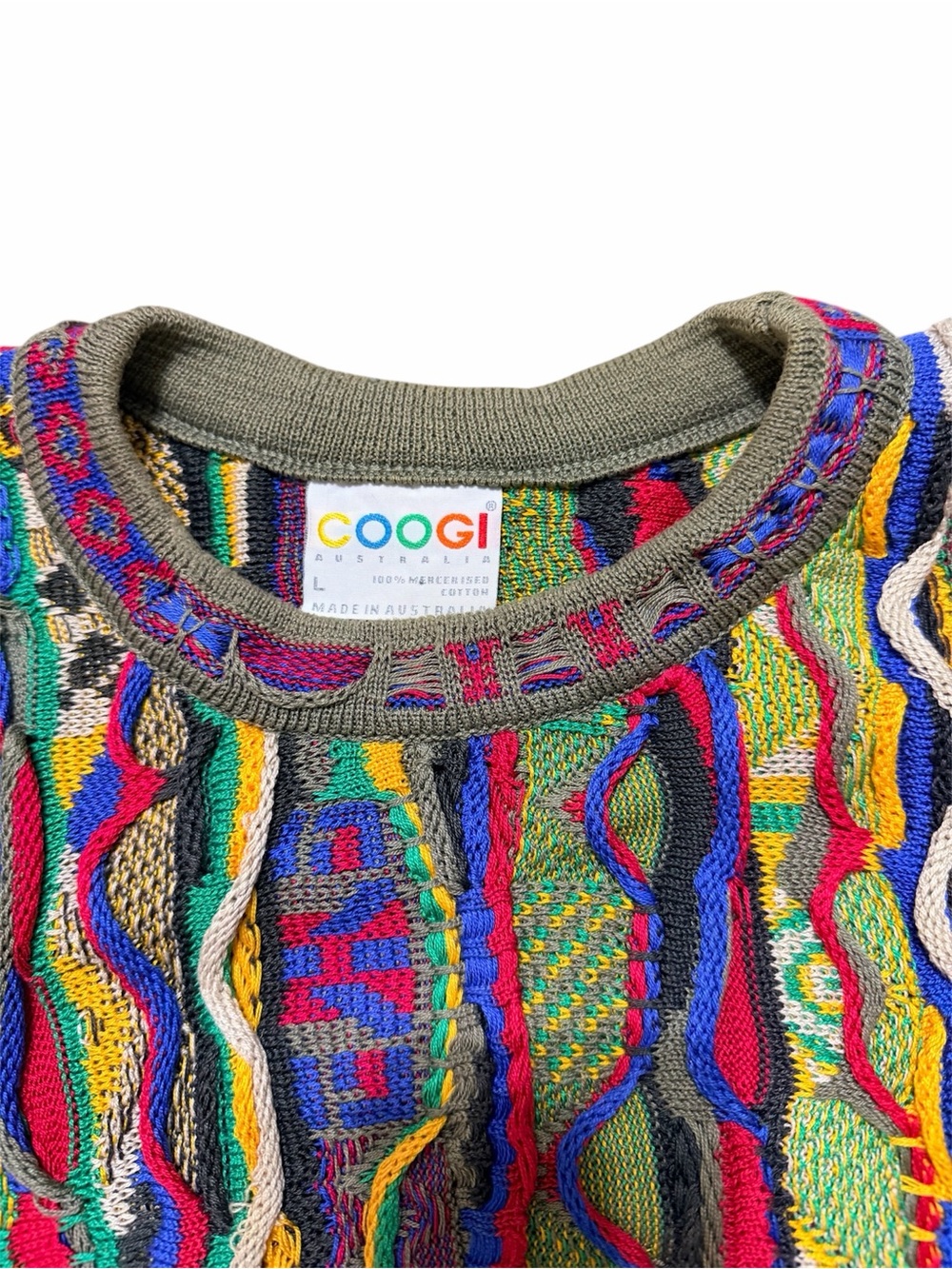 Vintage COOGI Crewneck Sweater Large Men's Multicolor Y2K Streetwear - Picture 8 of 12